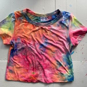 Tie Dye Cropped Short Sleeve